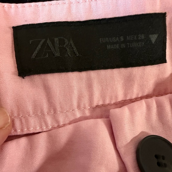 Zara Pink High Waist Wide Leg Trousers Size Small - Picture 4 of 8